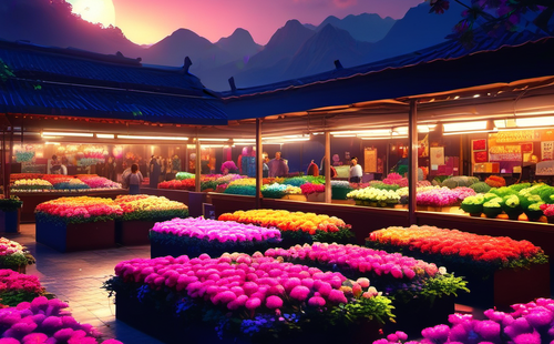 What are the operating hours of Dongnan Flower Market?