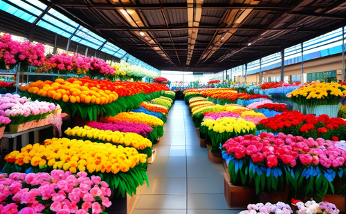What are the specific operating hours for Caozhuang Flower Market?