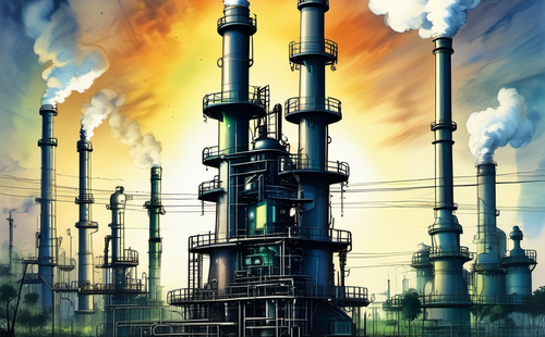 What is the process of industrial nitric acid production?