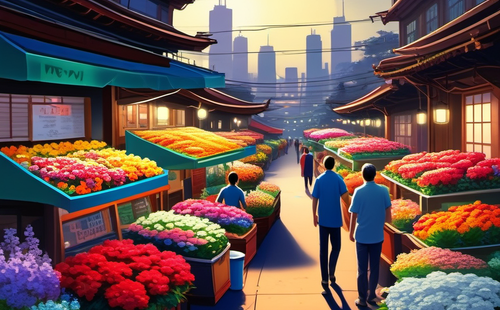 What are the operating hours of Dongnan Flower Market?