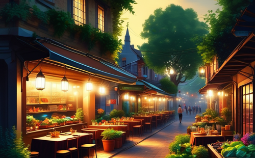What restaurants are recommended near the vegetable market?